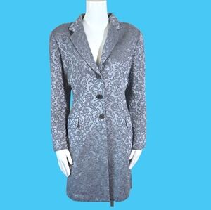 Tahari Gray Blazer Classic Tailored Suit Jacket